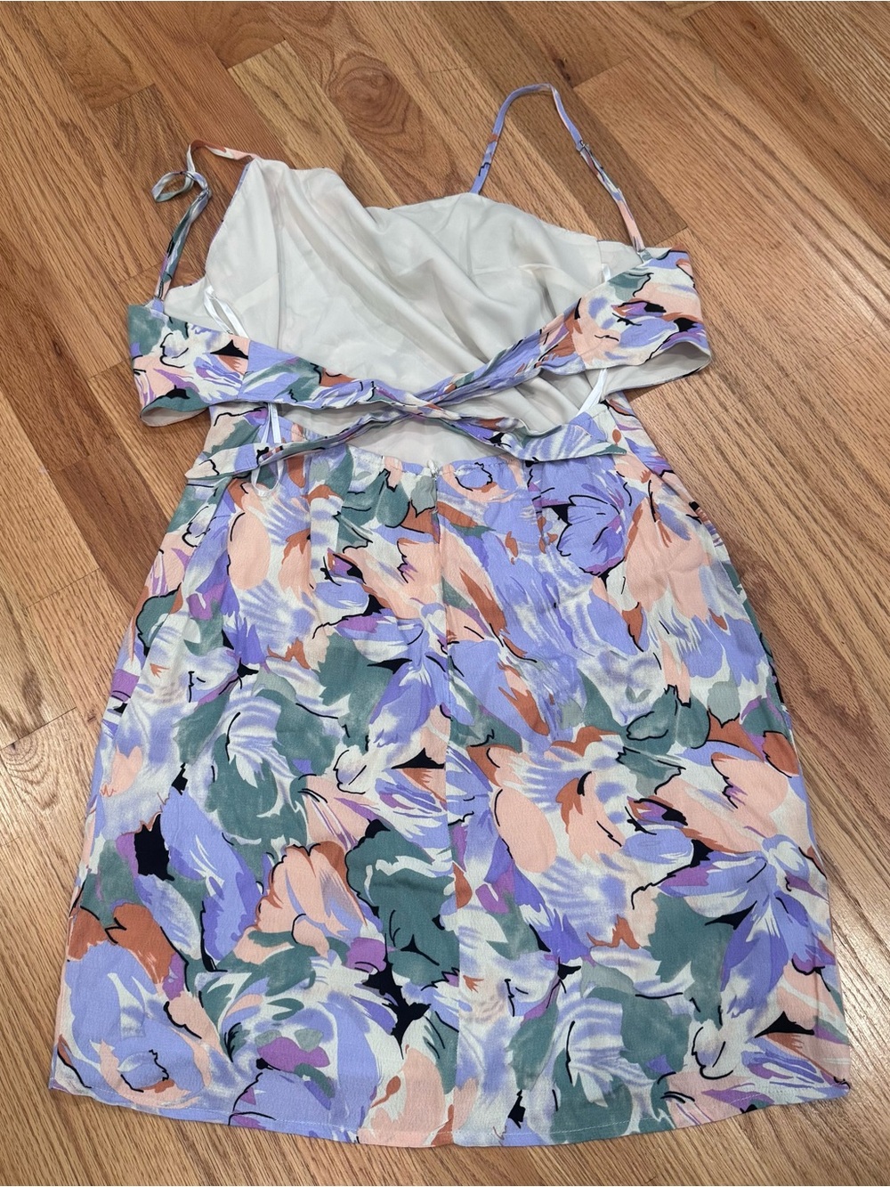 Lulus Impressions Of Love Multi Floral Print Tie-back Mini Dress Other - Size S - Picture 4 of 4